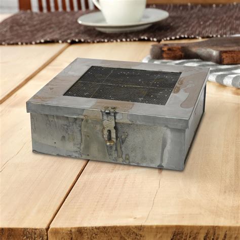 metal box with hingeed lid|expanded metal boxes with lids.